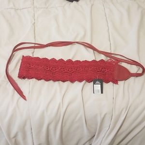 Red lace belt